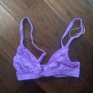 Skims Jelly Sheer Seamed Triangle Bralette Ultra Violet Size XXS